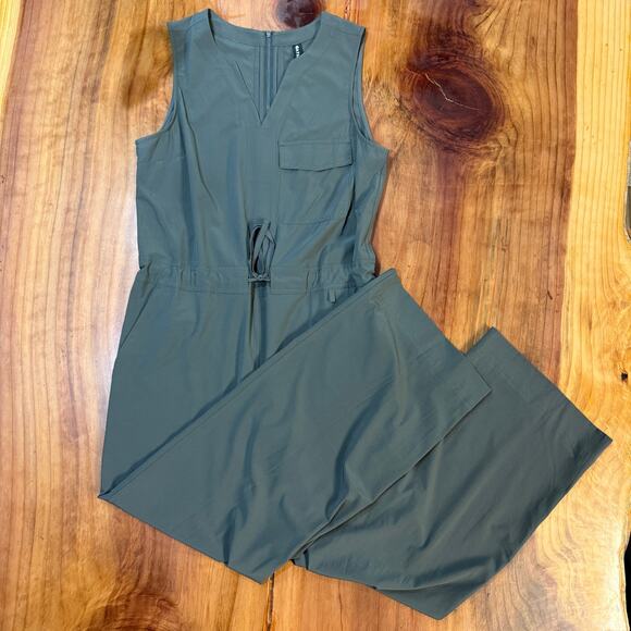 Athleta Brooklyn Jumpsuit Women's S Athletic Wide Polyester Career Business R11 - Picture 1 of 8